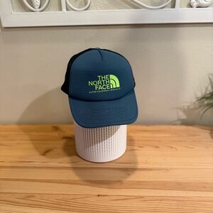 The North Face Blue Neon Green Trucker Hat